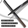 Boobeen Waterproof Eyebrow Pen Microtip Eyebrow Liquid Eyebrow Fork Tip Creates Natural 3D - Pencil, Pen, Eyebrows, Long-Lasting (Black)