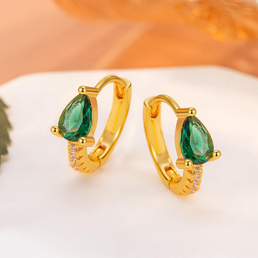 Luxury Zirconia Teardrop Ear Cuff Elegant Fashion Earring