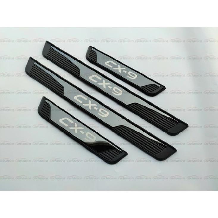 For Mazda CX9 Accessories Auto Door Sill Scuff Plate Guard Protector Trim