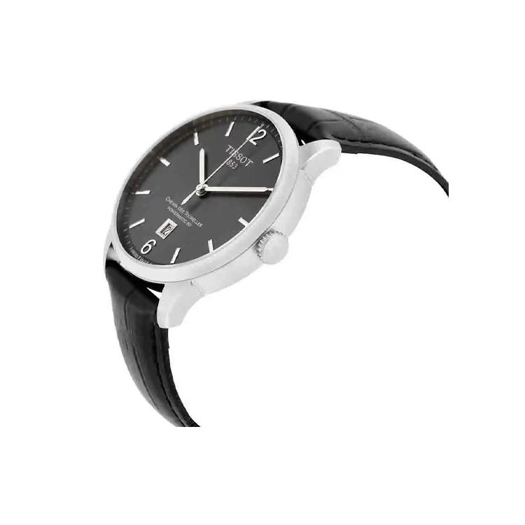 TISSOT Tourelles Collection Mechanical Movement Men's Watches Watch 42mm Black Dial Stainless Steel Case T099.407.16.447.00