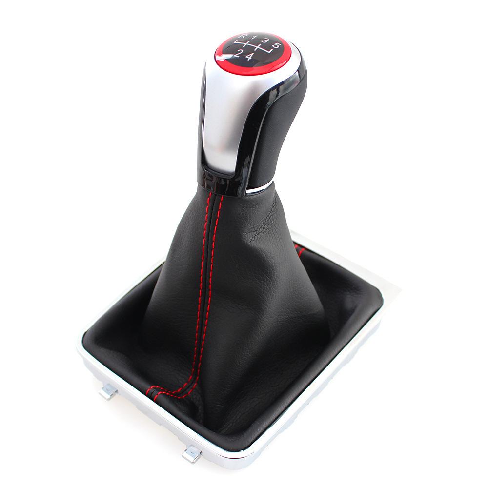 5/6 Speed Manual Modified Integrated Gear Shift Knob &Dust Boot for VW Passat B6 2005-2011 -Transmission Lever Durable Accessory