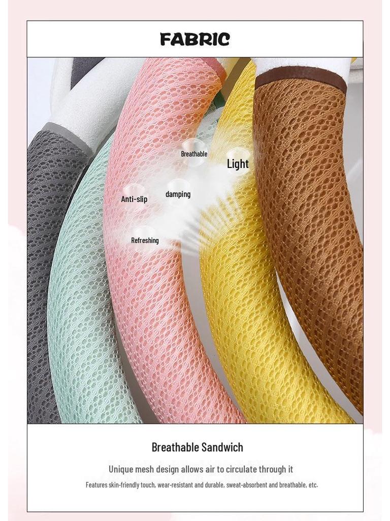 Cute Kitten Breathable Steering Wheel Cover 2023