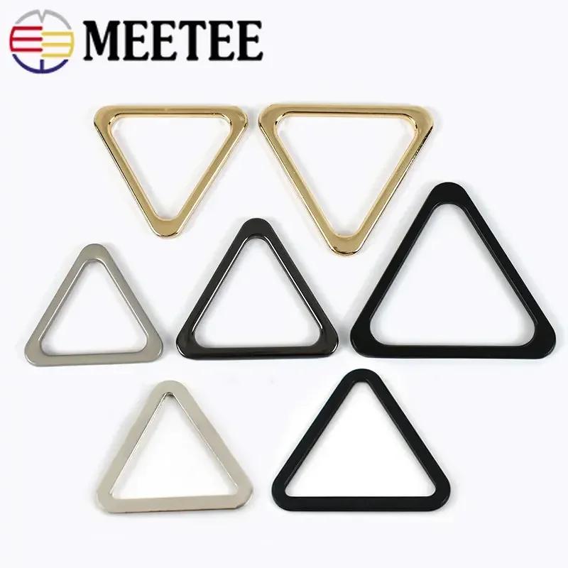 5/10Pcs Meetee 20-40mm Triangle Metal Ring Buckles Bag Strap Dog Collar Webbing Clasps Clothes Belt Hooks Hardware Accessories