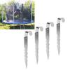 4pcs Trampoline   Ground Pins Tie Down Kit, Ground   Screw in Spiral Trampoline   for Shed Carports Mobile Home