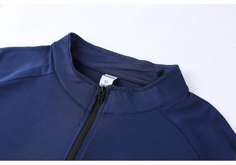 2024 Men's Quick-Dry Long Sleeve Thumbhole Sports T-shirt - Windproof, Half-Zip Running & Fitness Top for Spring/Autumn.
