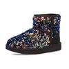 UGG Classic Mini Stellar Sequin Snow Boots Black Women's 1112515-BLK