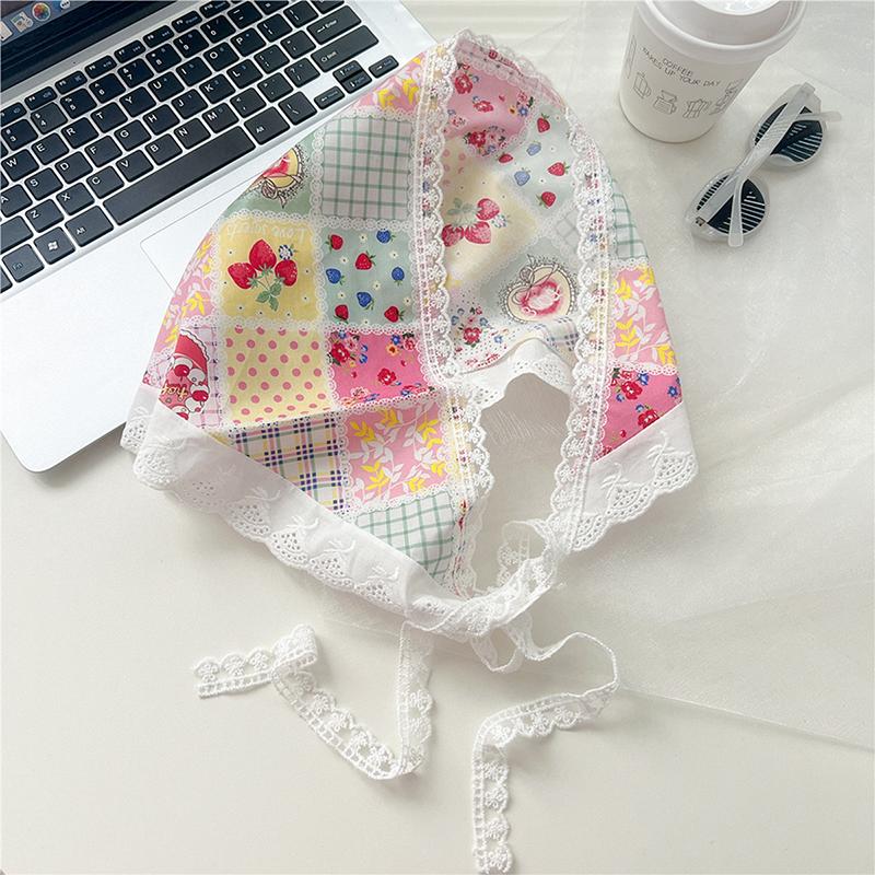 Kvinner Blonder Trekantskjerf Søte Jenter Solskjermingsskjerf Vår Sommer Fransk Strandstil Hårbånd Vintage Kvinne Dame Muslimsk Hijab
