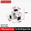 20mm 30mm Square Tube Connector Two/Three/Four/Five-Way Right Angle Tube Coupling Connector Heavy Duty Quick Connect