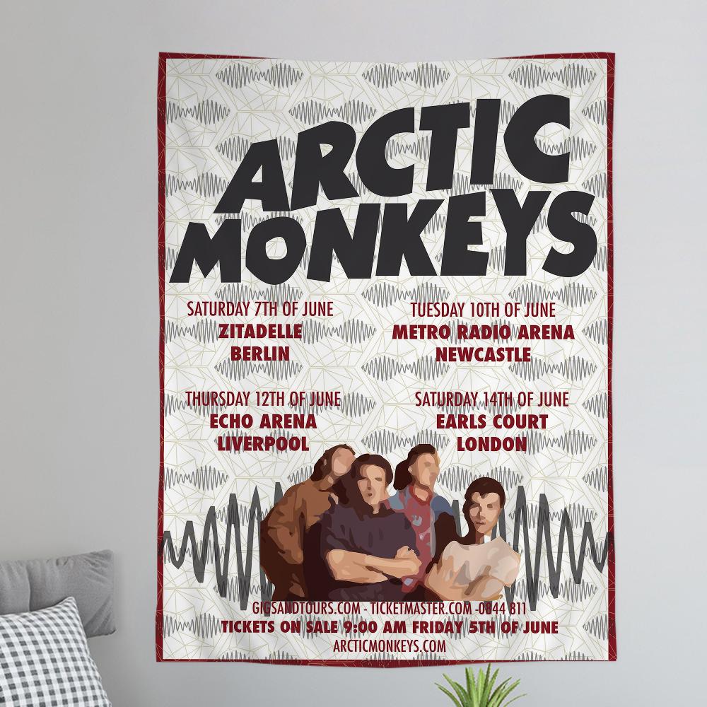 AArctic MMonkeys Rock Band Music Colorful Tapestry Wall Hanging Bohemian Wall Tapestries Mandala Wall Hanging Sheets