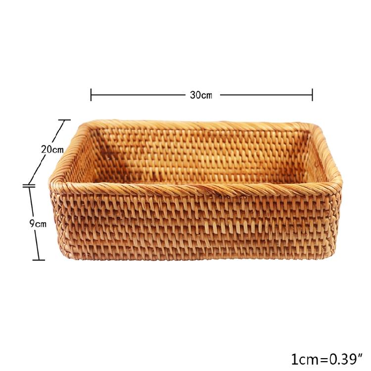 Household Wicker Bread Storage Basket Display Tray Decorative Empty Gift Basket