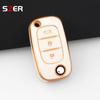 New Tpu Flip Car Key Case Fob Cover For Renault For Lada Sedan Largus Kalina Granta Vesta X-Ray Xray Protect Shell Accessories