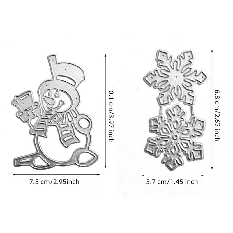 Metal Die Cuts Christmas Snowman Embossing Stencil Cutting Dies for Card Making Scrapbooking Paper Craft DIY Template