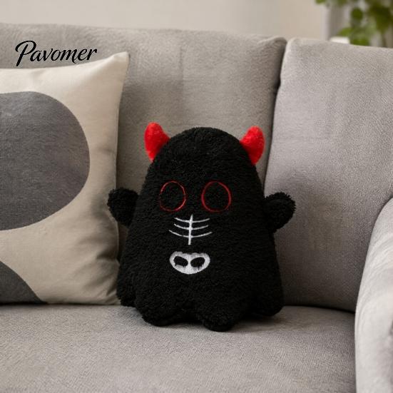 Skin Friendly Plush Toy Halloween Pumpkin Toy, Spooky Ghost Bat Demon Stuffed Doll, Sofa Ornaments Cartoon Plushie Holiday Party Decoration for Home,