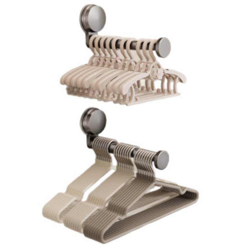 Abs Suction Cup Balcony Clothes Rack With Telescopic Hook For Home Organization