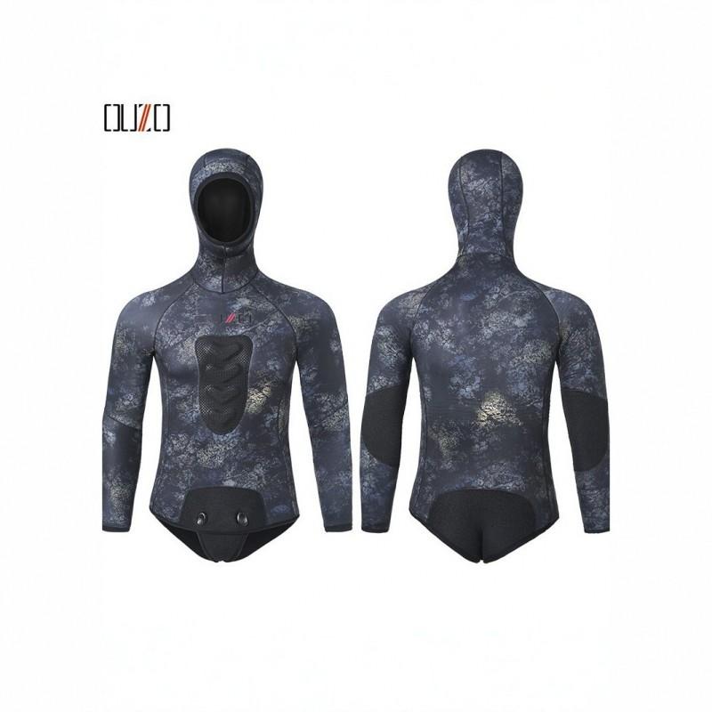 7mm CR Neoprene Wetsuit Camouflage Split Diving Suit Freediving Spearfishing