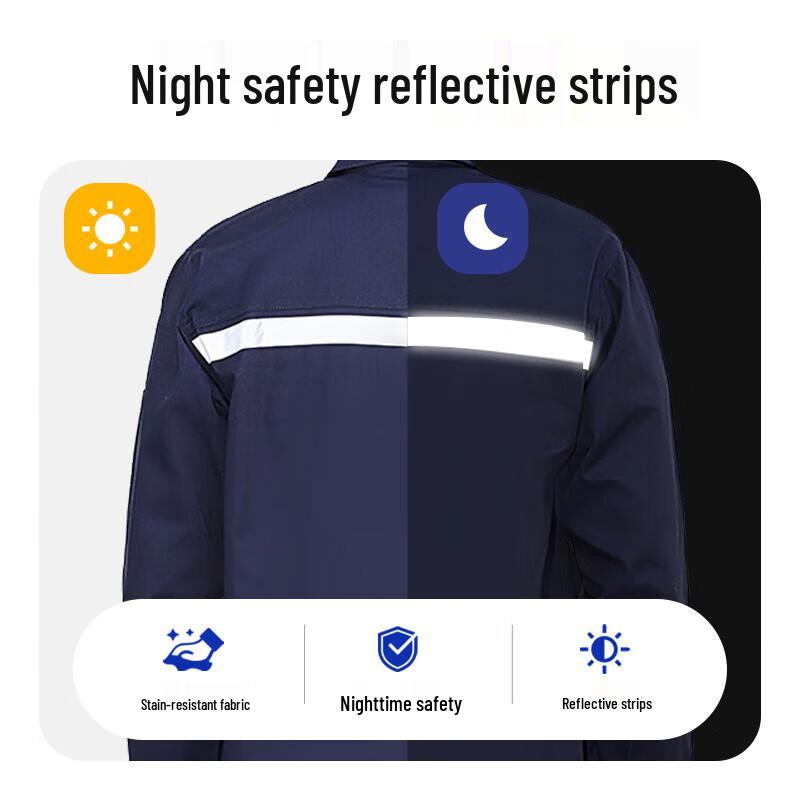 Xinjingzhou Men's Long Sleeve Reflective Workwear Set