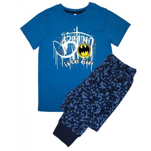 Batman Boys Graffiti Short-Sleeved Long Pyjama Set