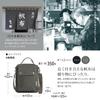 Hinomoto Canvas Mini Bag, Water-Repellent Canvas 3-Way Pochette No. 401 (Moss Green)