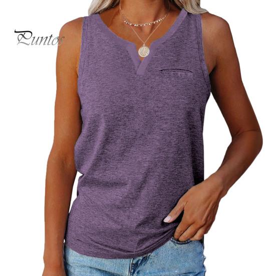 

Женские топы без рукавов с V-образным вырезом и широкими бретелями, однотонный цвет, дышащий топ с принтом, повседневная одежда S фиолетовый
