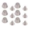 20 Set 10mm Screw Back Rivets Stud Purse Feet Nail Head Studs Metal Flat Buckle Spikes with 6mm Cross Screws for