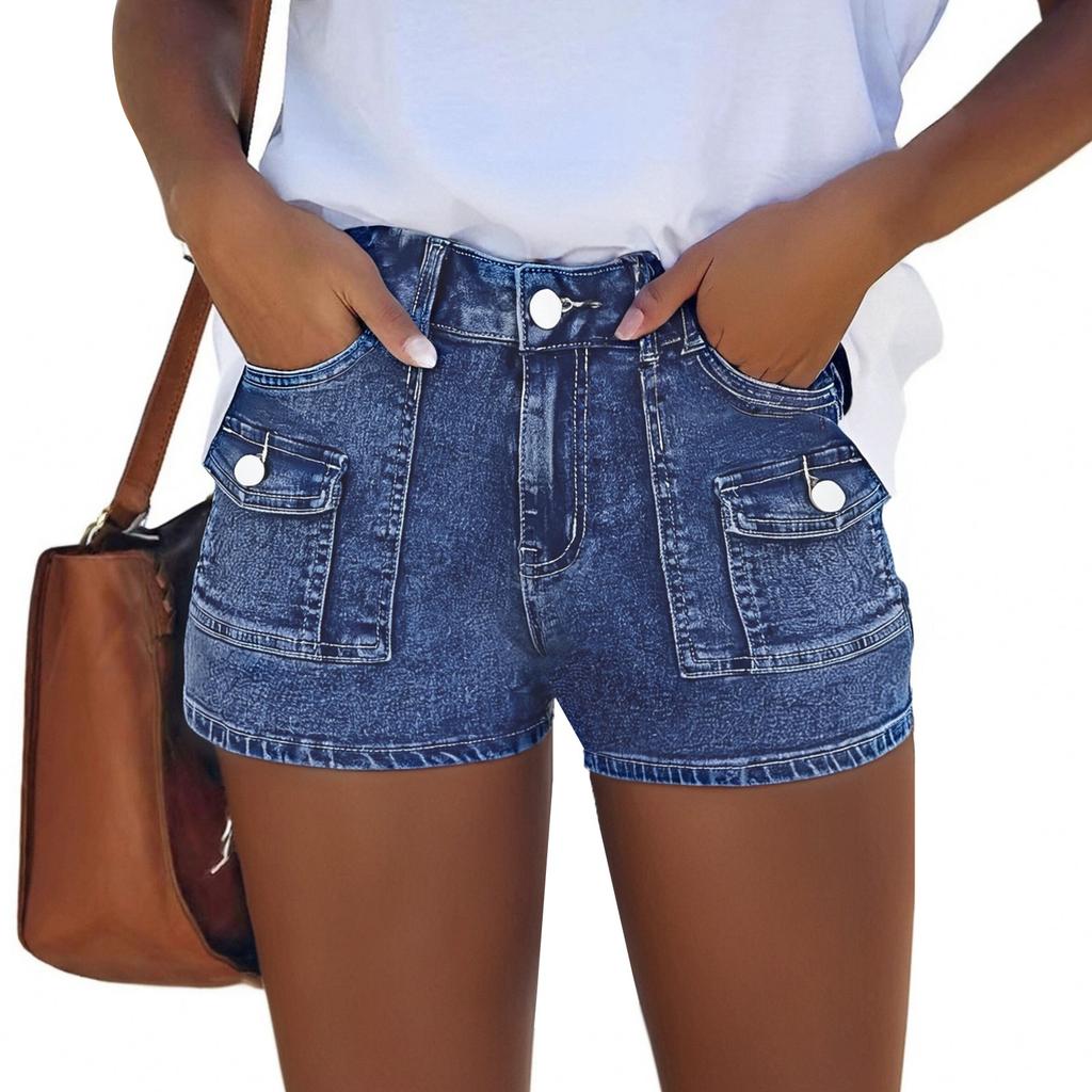 Women's Denim Classic Versatile High Waist Fashionable Shorts