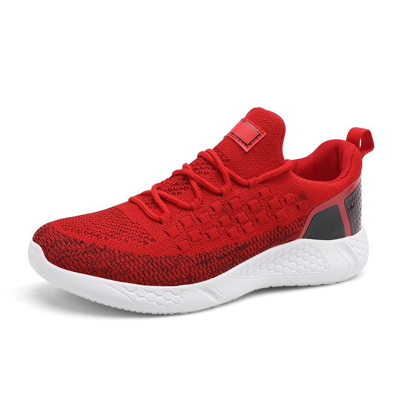 New Large-size Men's and Women's Shoes Fly-woven Mesh Light and Breathable Running Shoes Summer Low-top Couple Trendy Shoes