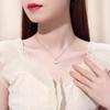 Apricot is good with you, ginkgo biloba inlaid with versatile collarbone chain, simple Korean style fritillary sterling silver s925 necklace for women