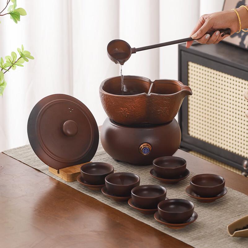 Volcanic Stone Pottery Tea Kettle Set