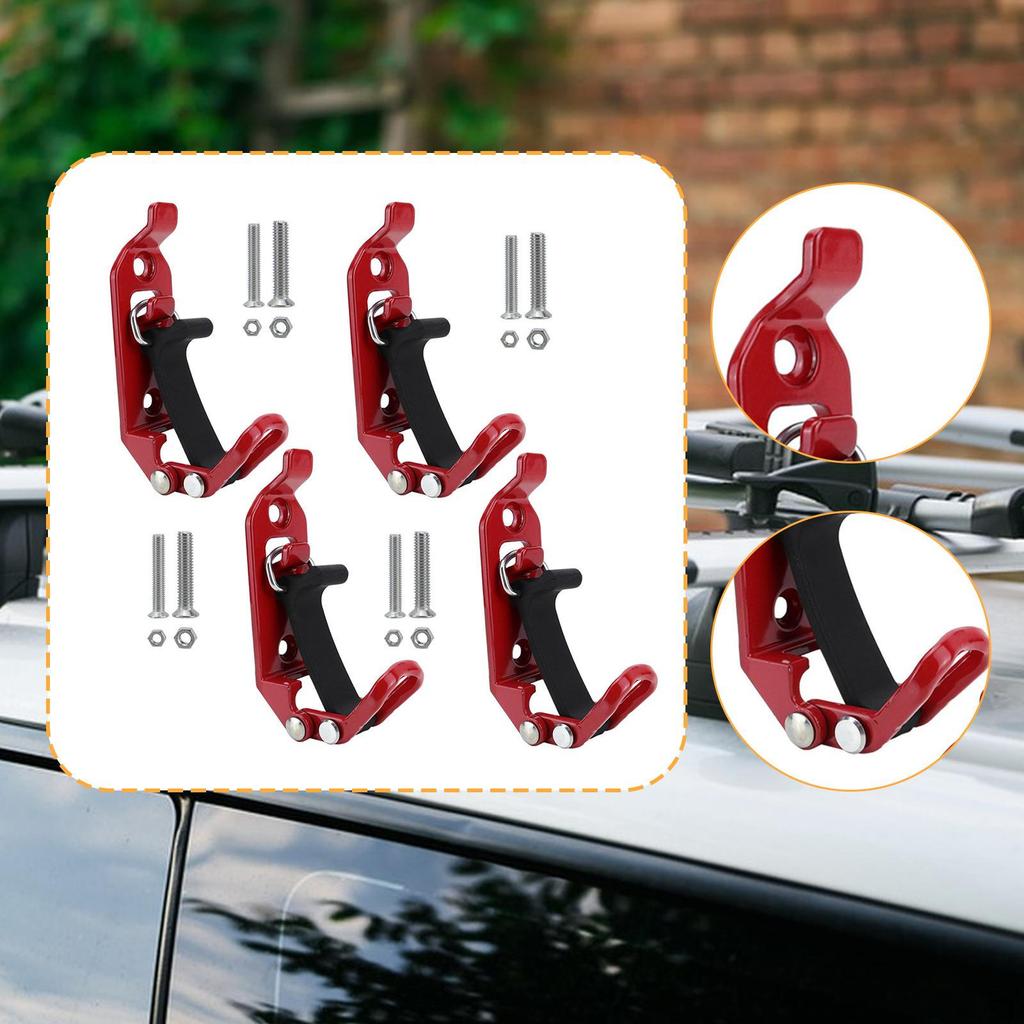 Mounting Kit (4 Pieces) with Metal And Rubber Clamps for Roof . Lightweight Portable, It Allows