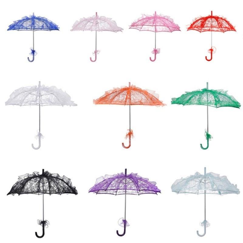 Bühnenrequisiten Spitzen-Sonnenschirme Zarte Foto-Requisiten Damen-Kostüm Party Outdoor-Hochzeiten Bühnenrequisiten Mehrfarbig