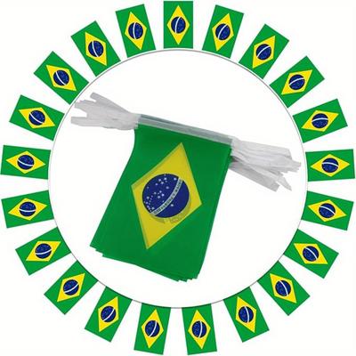 10 mil (32,8 stop) Brazilská vlajka provázková vlajka sváteční dekorace závěsná vlajka tahací vlajka