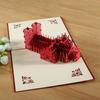 3D Stereo Creativity Chapel Tower Paper Silhouette Birthday Gift Card Postcard