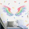 Wall Sticker Vibrant Color Angel Wings Wall Art Decal Creative Removable Sticker for Home Decoration