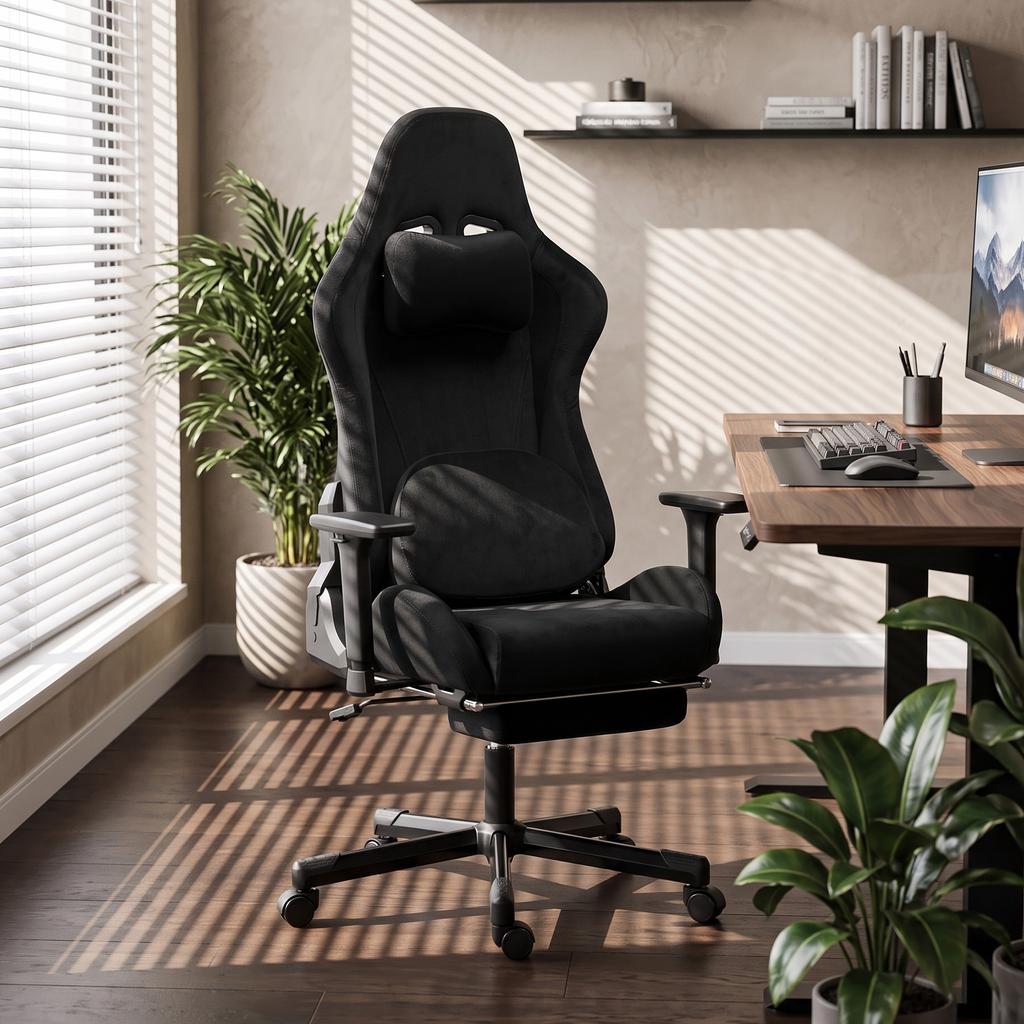 Ergonomic Gaming Chair, Massage, Reclining, 3D Armrests, Black