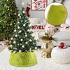 Green Plush Christmas Tree 3D Tree Skirt