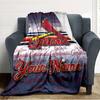 Name Custom St. Louis Cardinals Print Flannel Blanket High Quality Warm Comfortable Cover for All Seasons Perfect for Gifts Home Decor