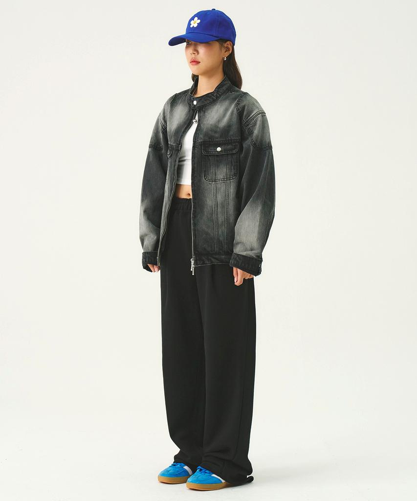 GRAVER [Unisex] Training Pintuck Wide Pants_Black