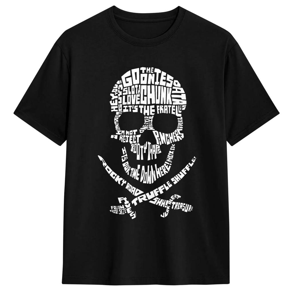 The Goonies Logo and Characters T-Shirts Men Women  Vintage 100% Cotton Tees Crew Neck Short Sleeve T Shirt Big Size Tops