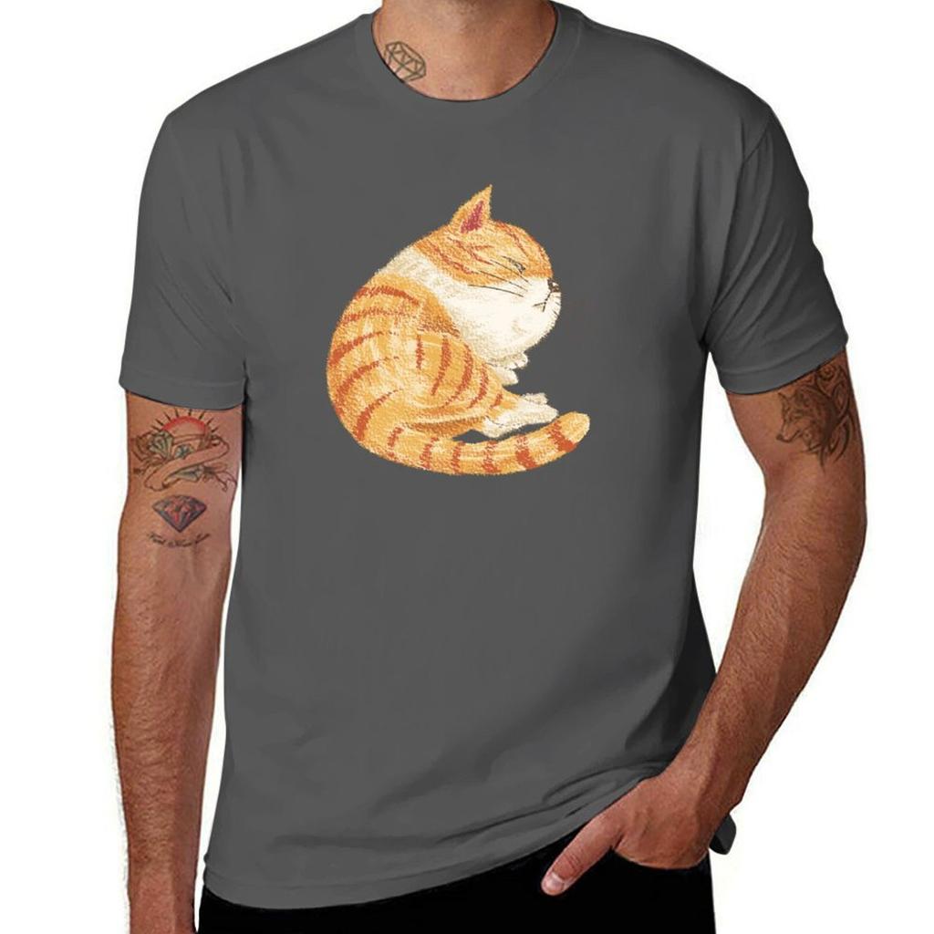 Tabby Sleeping Tshirt Quick Dry Light Sports Tshirt