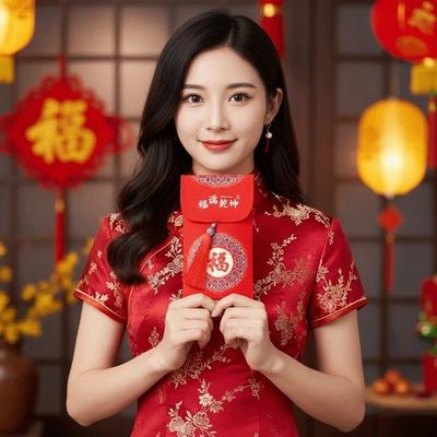 Traditionelles Frühlingsfest Roter Umschlag Gedruckter Hongbao Kindertaschen Geldbörse Verdickt Segen Glücksgeld Umschlag Abschluss