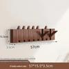 Solid Wood Wall-Mounted Piano Key Coat & Hat Rack - Punch-Free Storage Solution for Bedroom, Entrance, or Hallway.