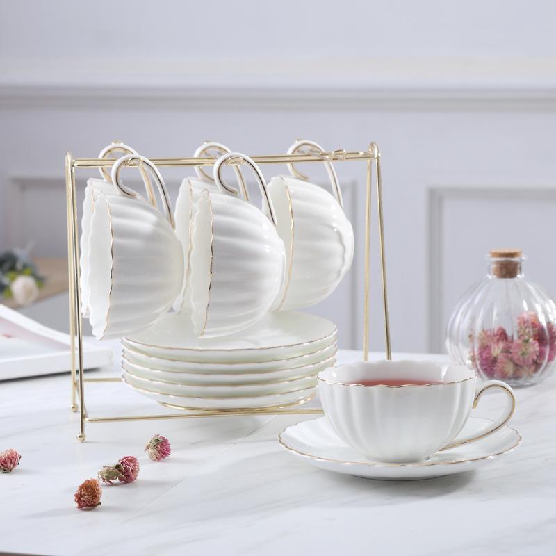 European Style Coffee Cup Set Household Flower Tea Cup