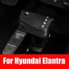 Speed Leather Gear Collars Car Shift Knob Armrest Cover Case For Hyundai Elantra CN7