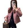 2025 Chic Luxury Pink Short Jacket: Winter-Autumn Korean Style for Women