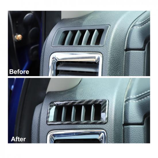 Center Console Side Air Condition Vent Trim for Dodge Ram 2010-2017 Carbon Fiber