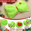 Christmas Grinch Bow Tree Topper Festive Green Furry Decor Holiday Ornament Indoor Christmas Tree Decoration Accessory