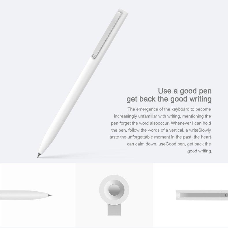Xiaomi Mijia Universal Rollerball Pens Durable Smooth Signing Pen with Retractable and Refillable Design White Xiaomi Mijia Universal Rollerball Pens Durable Smooth Signing Pen with Retractable and Refillable Design White