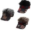 Unique American Flag Wig Hat Baseball Cap For Costume Parties Outdoor Event Unisex Breathable Polyester Design