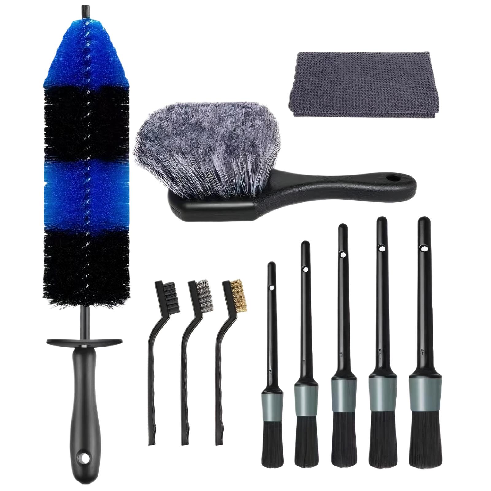 

Прочный набор щеток для колес для детализации и чистки автомобиля Аксессуары для мойки автомобиля Инструменты для чистки автомобиля синий