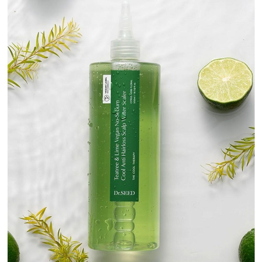 Dr. Seed Tea Tree & Lime Vegan Oily Care Cool Hair Loss Scalp Water Scaler Citrus Herb Floral Fragrance, 500ml, 1 piece